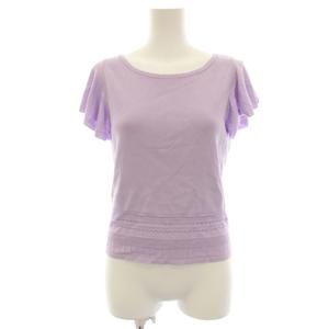 トッカ TOCCA 26SS PIXIE MAGIC ニット カットソー 半袖 フリルスリーブ M 紫 パープル KRTOLM0435 /HN レディース