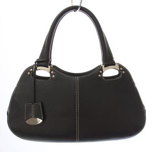 トッズ TOD'S ハンドバッグ レザー 黒 ブラック /TK レディース