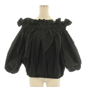 シーニュ Cygne リリアンフリルギャザーオフショルブラウス Liliane Frill Gathered Off-the-Shoulder Blouse シャツ 七分袖 F 黒 ブラック CY2611-01-099 /YT レディース