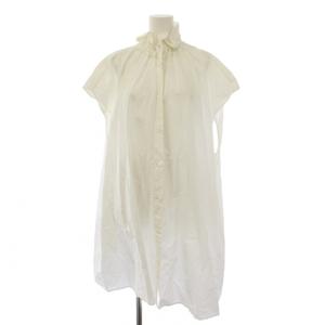 エムエムシックス メゾンマルジェラ MM6 Maison Margiela ファンネルネックシャツワンピース ひざ丈 フレンチスリーブ XS 白 S32CU0148 S47294 /BM レディース