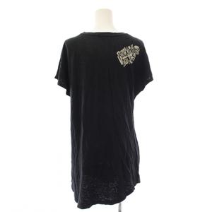 ヒステリックグラマー HYSTERIC GLAMOUR CRAMPS Tee free Tシャツ カットソー 半袖 麻 リネン プリント F 黒 ブラック 0152CT09 /HN レディース