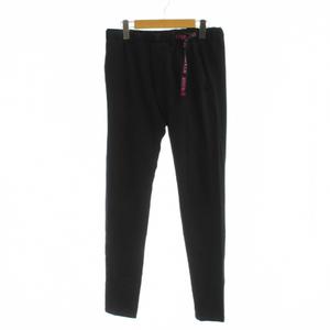 ヒステリックグラマー HYSTERIC GLAMOUR テーパードパンツ M 黒 ベルトロゴ 01182AP05 /JP レディース