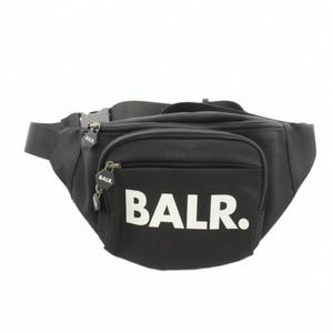 BALR. ボーラー ウエストポーチ ボディバッグ 黒 ブラック ロゴプリント /YM メンズ レディース
