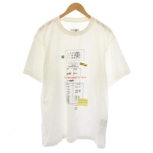 エムエムシックス メゾンマルジェラ MM6 Maison Margiela 26SS ライブラリー スタンプ Tシャツ カットソー 半袖 クルーネック M 白 SH0GC0070 M20170 /BM メンズ