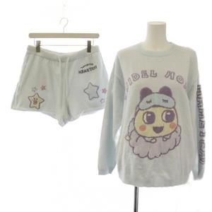 スナイデル SNIDEL セットアップ 上下 たまごっち ニットプルオーバー&ニットショートパンツSET F 水色 SHNO261108 /BM レディース