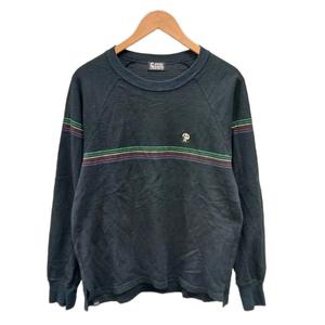 ヒステリックグラマー HYSTERIC GLAMOUR RAINBOW PANDA刺繍 ビッグTシャツ カットソー ロンT F 黒 ブラック 長袖 01183CL03 /YM レディース
