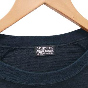 ヒステリックグラマー HYSTERIC GLAMOUR RAINBOW PANDA刺繍 ビッグTシャツ カットソー ロンT F 黒 ブラック 長袖 01183CL03 /YM レディース