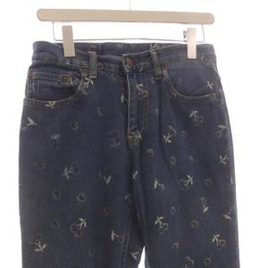 ヒステリックグラマー HYSTERIC GLAMOUR デニムパンツ サクランボ チェリー柄 ジーンズ F 青 ブルー 2AP-0540 /☆G レディース
