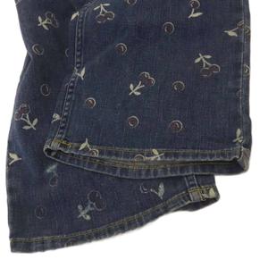 ヒステリックグラマー HYSTERIC GLAMOUR デニムパンツ サクランボ チェリー柄 ジーンズ F 青 ブルー 2AP-0540 /☆G レディース