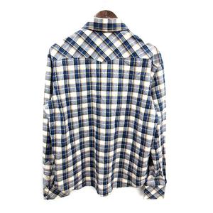 ナンバーナイン NUMBER (N)INE シャツ 長袖 チェック 青 白 ゴールド 4