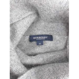 BURBERRY グレー ハイネック 半袖ニット15 バーバリー BURBERRY ニット タートルネック 半袖 カシミヤ 15