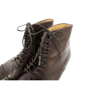 ヒロシ ツボウチ HIROSHI TSUBOUCHI レースアップ レザーブーツ 36.5