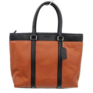 コーチ COACH トートバッグ ショルダー ビジネス レザー 茶 黒 F71843 