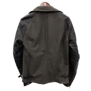 アタッチメント ATTACHMENT ジップアップジャケット レザー 切替 2 