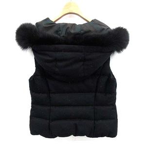 アナイ ANAYI ダウンベスト リバーシブル チェック フォックスファー