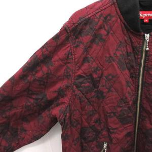 ★最終Supreme 17SS キルティングサテン ジャケット★ シュプリーム SUPREME 17SS QUILTED SATIN VARSITY JACKET