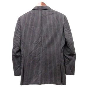 美品 バーバリーブラックレーベル 3ピース スーツ グレー ストライプ 36R バーバリー ブラックレーベル セットアップ スーツ グレー ストライプ