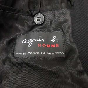 アニエスベーオム Agnes b. homme ショートコート ウール 48 黒