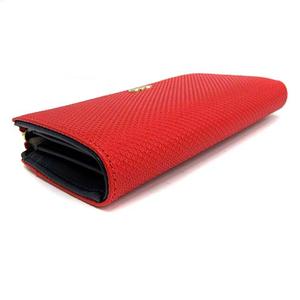 ラコステ LACOSTE 長財布 L字ファスナー レザー 赤 レッド /EK