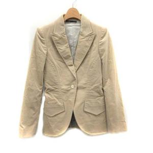 グッチ GUCCI ジャケット テーラード ベロア 40 ベージュ /YI6
