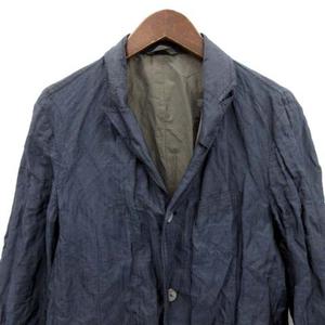 ジョルジオアルマーニ ブルゾンジャケット50/紺ネイビー 比翼ボタン メンズ ジョルジオアルマーニ ブルゾンジャケット50/紺ネイビー 比翼ボタン