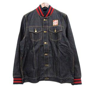 レフラー LEFLAH Gジャン デニム ジャケット リブ ワッペン XL 