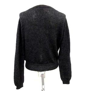 2133Z 美品マーガレットハウエル モヘヤ シルクニットカーディガン 黒 WASHABLE WOOL KNITWEAR | MARGARET HOWELL（マーガレット