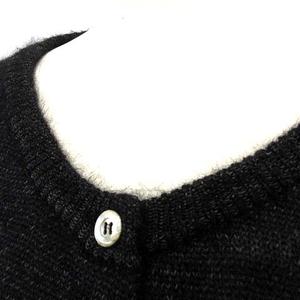 2133Z 美品マーガレットハウエル モヘヤ シルクニットカーディガン 黒 マーガレットハウエル MARGARET HOWELL カーディガン モヘヤ