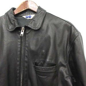 グッドイナフ GOODENOUGH レザージャケット ジップアップ ブルゾン M