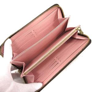 ルイヴィトン モノグラム ジッピーウォレット ローズ 財布 ファスナー ピンク LOUIS VUITTON ルイ・ヴィトン ジッピー・ウォレット モノグラム