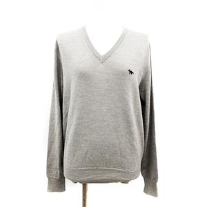 メゾンキツネ MAISON KITSUNE ニット セーター Vネック 長袖 ウール S 