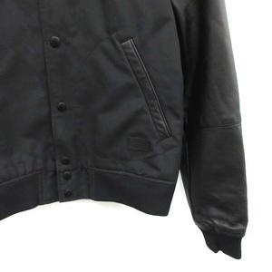 コーチ スタジャン Lサイズ相当 ラムレザー 切替 ジャケット ブルゾン 黒 コーチ スタジャン Lサイズ相当 ラムレザー 切替 ジャケット