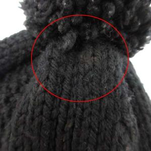 クロムハーツ CHROME HEARTS ニット帽 ボンボン クロス 黒 ブラック