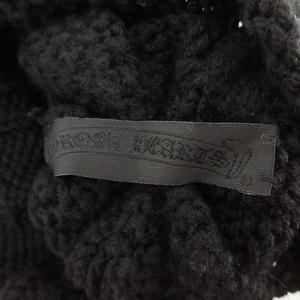 クロムハーツ CHROME HEARTS ニット帽 ボンボン クロス 黒 ブラック