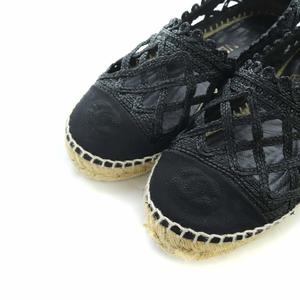 CHANEL シャネル　エスパドリーユ　ココマーク　モカ　ブラック　黒　ローファ 2023年 秋冬 新作 CHANEL シャネル ローファー エスパドリーユ