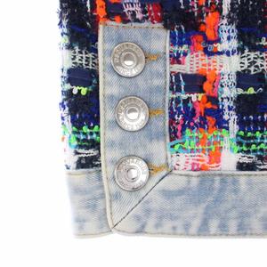 未使用品 ディースクエアード DSQUARED2 ツイード デニム 切替 タイト 