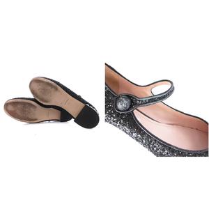 miumiu バレエシューズメリージェーングリッター