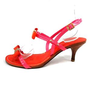 トリーバーチ TORY BURCH サンダル ストラップ レザー リボン 7M
