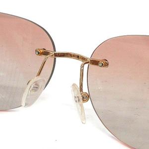 (美品）CELINE サングラス セリーヌ CELINE サングラス ゴールド色 ピンク SC1157 /KH ☆CA