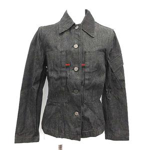 GUCCI デニムジャケット シェリーライン ブラック 40 GUCCI グッチ シェリーライン トムフォード期 デニムジャケット