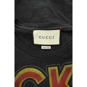 グッチ GUCCI BLACK CAT Tシャツ 半袖 プリント L 黒 /MY メンズ 081