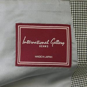 インターナショナルギャラリービームス International Gallery Beams 千鳥格子スーツ セットアップ 上下 テーラードジャケット 2b 背抜き パンツ 46 白 黒 My Os H メンズ 081 ベクトルパーク