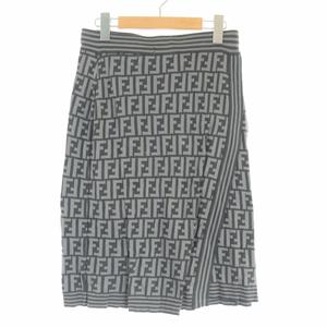 FENDI フェンディ ズッカ 柄 ポロシャツ スカート セット パイル FENDI ズッカ柄 こげ茶 セットアップ ポロシャツ スカート 半袖 М