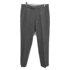 グッチ GUCCI パンツ スラックス ストライプ ウール 46R S グレー /YM 