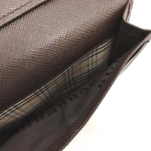 バーバリー BURBERRY 名刺入れ カードケース カウレザー 牛革 茶