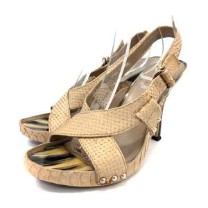 Christian Dior ベージュ クロスストラップ サンダル