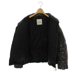 モンクレール MONCLER ダウンジャケット ミドル丈 フリル ヒョウ柄  