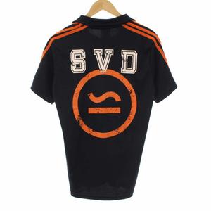 アディダスオリジナルス Adidas Originals バックロゴサッカーユニフォーム シャツ カットソー 半袖 3ライン ワッペン プリント S 黒 ブラック オレンジ St Gy03 メンズ 081 ベクトルパーク