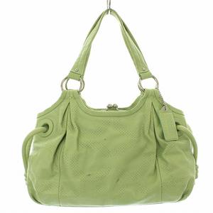コーチ COACH ハンドバッグ トートバッグ オプアート パンチングレザー 