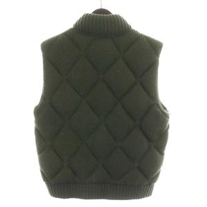 DIESEL ディーゼル L ニット 切替 キルティングベスト カーキ 中綿入り DIESEL ディーゼル L ニット 切替 キルティングベスト カーキ 中綿入り